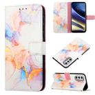 For Motorola Moto G52j 5G PT003 Marble Pattern Flip Leather Phone Case(LS004) - 1