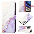 For Motorola Moto G52j 5G PT003 Marble Pattern Flip Leather Phone Case(LS006) - 1