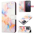 For OPPO Reno8 PT003 Marble Pattern Flip Leather Phone Case(LS004) - 1