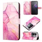 For OPPO Reno8 Pro+ PT003 Marble Pattern Flip Leather Phone Case(LS001) - 1