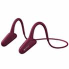 LOCA Z2 Bone Conduction Portable Sports Bluetooth Headset(Wine Red) - 1
