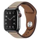 PU Leather Black Buckle Watch Band For Apple Watch Ultra 49mm&Watch Ultra 2 49mm / Series 9&8&7 45mm / SE 3&SE 2&6&SE&5&4 44mm / 3&2&1 42mm(Light Grey) - 1