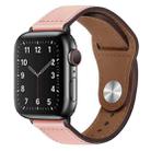 PU Leather Black Buckle Watch Band For Apple Watch Series 8&7 41mm / SE 2&6&SE&5&4 40mm / 3&2&1 38mm(Pink) - 1