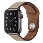 PU Leather Black Buckle Watch Band For Apple Watch Series 8&7 41mm / SE 2&6&SE&5&4 40mm / 3&2&1 38mm(Light Grey) - 1
