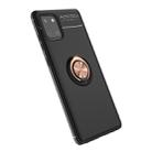 For Galaxy A81 Lenuo Shockproof TPU Protective Case with Invisible Holder(Black + Rose Gold) - 1