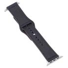 PU Leather Silver Buckle Watch Band For Apple Watch Ultra 49mm / Series 8&7 45mm / SE 2&6&SE&5&4 44mm / 3&2&1 42mm(Dark Blue) - 3