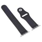 PU Leather Silver Buckle Watch Band For Apple Watch Ultra 49mm / Series 8&7 45mm / SE 2&6&SE&5&4 44mm / 3&2&1 42mm(Dark Blue) - 4