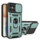 For Honor X8 Sliding Camera Design TPU + PC Phone Case(Green) - 1