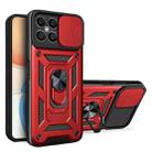 For Honor X8 Sliding Camera Design TPU + PC Phone Case(Red) - 1