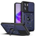 For OPPO A77/A57 Sliding Camera Design TPU + PC Phone Case(Blue) - 1