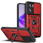 For OPPO A77/A57 Sliding Camera Design TPU + PC Phone Case(Red) - 1