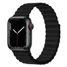 Silicone Magnet Watch Band For Apple Watch Ultra 49mm / Series 8&7 45mm / SE 2&6&SE&5&4 44mm / 3&2&1 42mm(Black) - 1