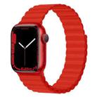 Silicone Magnet Watch Band For Apple Watch Ultra 49mm&Watch Ultra 2 49mm / Series 9&8&7 45mm / SE 3&SE 2&6&SE&5&4 44mm / 3&2&1 42mm(Red) - 1
