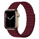 Silicone Magnet Watch Band For Apple Watch Ultra 49mm / Series 8&7 45mm / SE 2&6&SE&5&4 44mm / 3&2&1 42mm(Wine Red) - 1