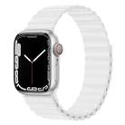 Silicone Magnet Watch Band For Apple Watch Series 9&8&7 41mm / SE 3&SE 2&6&SE&5&4 40mm / 3&2&1 38mm(White) - 1