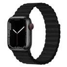 Silicone Magnet Watch Band For Apple Watch Series 8&7 41mm / SE 2&6&SE&5&4 40mm / 3&2&1 38mm(Black) - 1