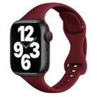 Small Waist Butterfly Buckle Watch Band For Apple Watch Ultra 49mm / Series 8&7 45mm / SE 2&6&SE&5&4 44mm / 3&2&1 42mm(Wine Red) - 1