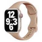 Small Waist Butterfly Buckle Watch Band For Apple Watch Ultra 49mm / Series 8&7 45mm / SE 2&6&SE&5&4 44mm / 3&2&1 42mm(Milk Tea Color) - 1