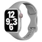 Small Waist Butterfly Buckle Watch Band For Apple Watch Ultra 49mm&Watch Ultra 2 49mm / Series 9&8&7 45mm / SE 3&SE 2&6&SE&5&4 44mm / 3&2&1 42mm(Light Grey) - 1