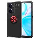 For vivo Y77 Metal Ring Holder TPU Phone Case(Black+Red) - 1