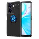 For vivo Y77 Metal Ring Holder TPU Phone Case(Black+Blue) - 1