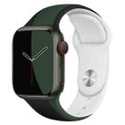 Painted Silicone Watch Band For Apple Watch Series 7 41mm / 6&SE&5&4 40mm / 3&2&1 38mm(Black Green) - 1