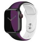 Painted Silicone Watch Band For Apple Watch Series 7 41mm / 6&SE&5&4 40mm / 3&2&1 38mm(Black Purple) - 1