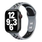 Double Nail Small Waist Watch Band For Apple Watch Ultra 49mm / Series 8&7 45mm / SE 2&6&SE&5&4 44mm / 3&2&1 42mm(Grey Black) - 1