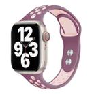 Double Nail Small Waist Watch Band For Apple Watch Series 9&8&7 41mm / SE 3&SE 2&6&SE&5&4 40mm / 3&2&1 38mm(Purple Pink) - 1