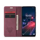 For Samsung Galaxy M53 5G CaseMe 013 Multifunctional Horizontal Flip Leather Phone Case(Wine Red) - 3