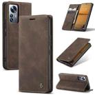 For Xiaomi 12 Lite CaseMe 013 Multifunctional Horizontal Flip Leather Phone Case(Coffee) - 1