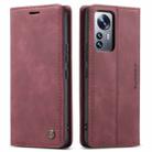 For Xiaomi 12 Lite CaseMe 013 Multifunctional Horizontal Flip Leather Phone Case(Wine Red) - 2