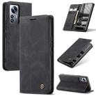 For Xiaomi 12 Lite CaseMe 013 Multifunctional Horizontal Flip Leather Phone Case(Black) - 1