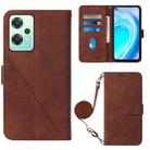 For OnePlus Nord CE 2 Lite 5G Crossbody 3D Embossed Flip Leather Phone Case(Brown) - 1