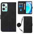 For OnePlus Nord CE 2 Lite 5G Crossbody 3D Embossed Flip Leather Phone Case(Black) - 1