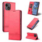 For Honor Play 30 AZNS Magnetic Calf Texture Flip Leather Phone Case(Red) - 1