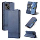 For Honor Play 30 AZNS Magnetic Calf Texture Flip Leather Phone Case(Dark Blue) - 1