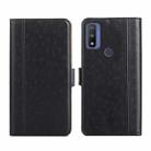 For Motorola Moto G Pure Ostrich Texture Flip Leather Phone Case(Black) - 1