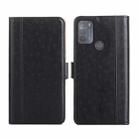 For Motorola Moto G50 Ostrich Texture Flip Leather Phone Case(Black) - 1