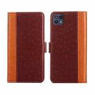 For Motorola Moto G50 5G Ostrich Texture Flip Leather Phone Case(Brown) - 1