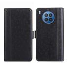 For Huawei nova 8i Ostrich Texture Flip Leather Phone Case(Black) - 1