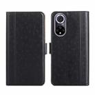 For Huawei nova 9 Ostrich Texture Flip Leather Phone Case(Black) - 1