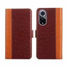 For Huawei nova 9 Ostrich Texture Flip Leather Phone Case(Brown) - 1