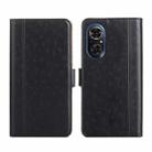 For Honor 50 SE Ostrich Texture Flip Leather Phone Case(Black) - 1