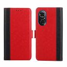 For Honor 50 SE Ostrich Texture Flip Leather Phone Case(Red) - 1