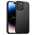 For iPhone 14 Pro Max Clear Acrylic + TPU Phone Case (Black) - 1