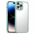 For iPhone 14 Pro Max Clear Acrylic + TPU Phone Case (Green) - 1