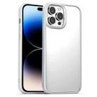 For iPhone 14 Pro Max Clear Acrylic + TPU Phone Case (White) - 1