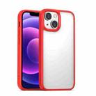 For iPhone 14 Plus Clear Acrylic + TPU Phone Case (Red) - 1