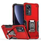 For Xiaomi 12 Pro/12S Pro Ring Holder Non-slip Armor Phone Case(Red) - 1